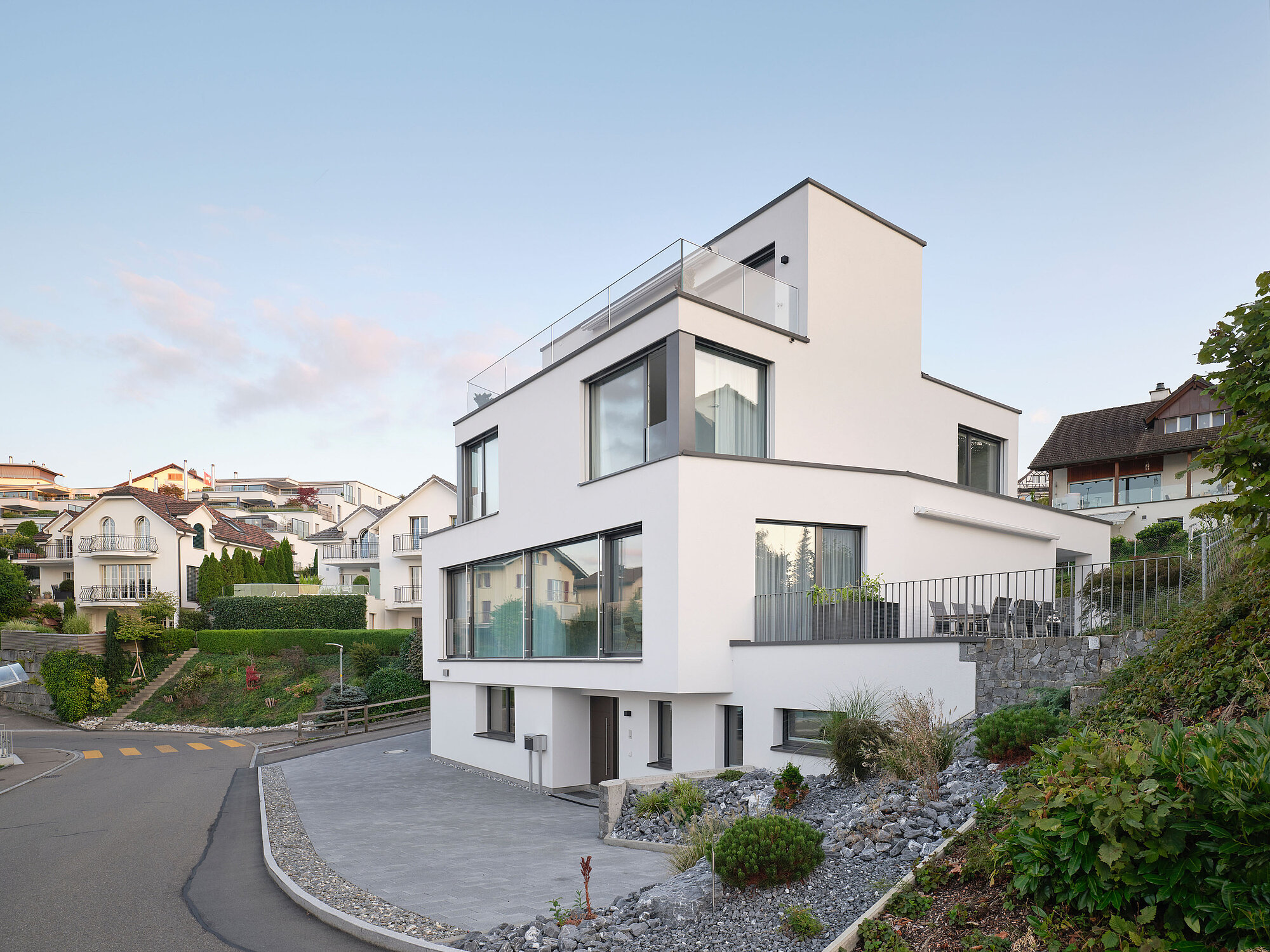 Exterior view of the COAST detached house, street side