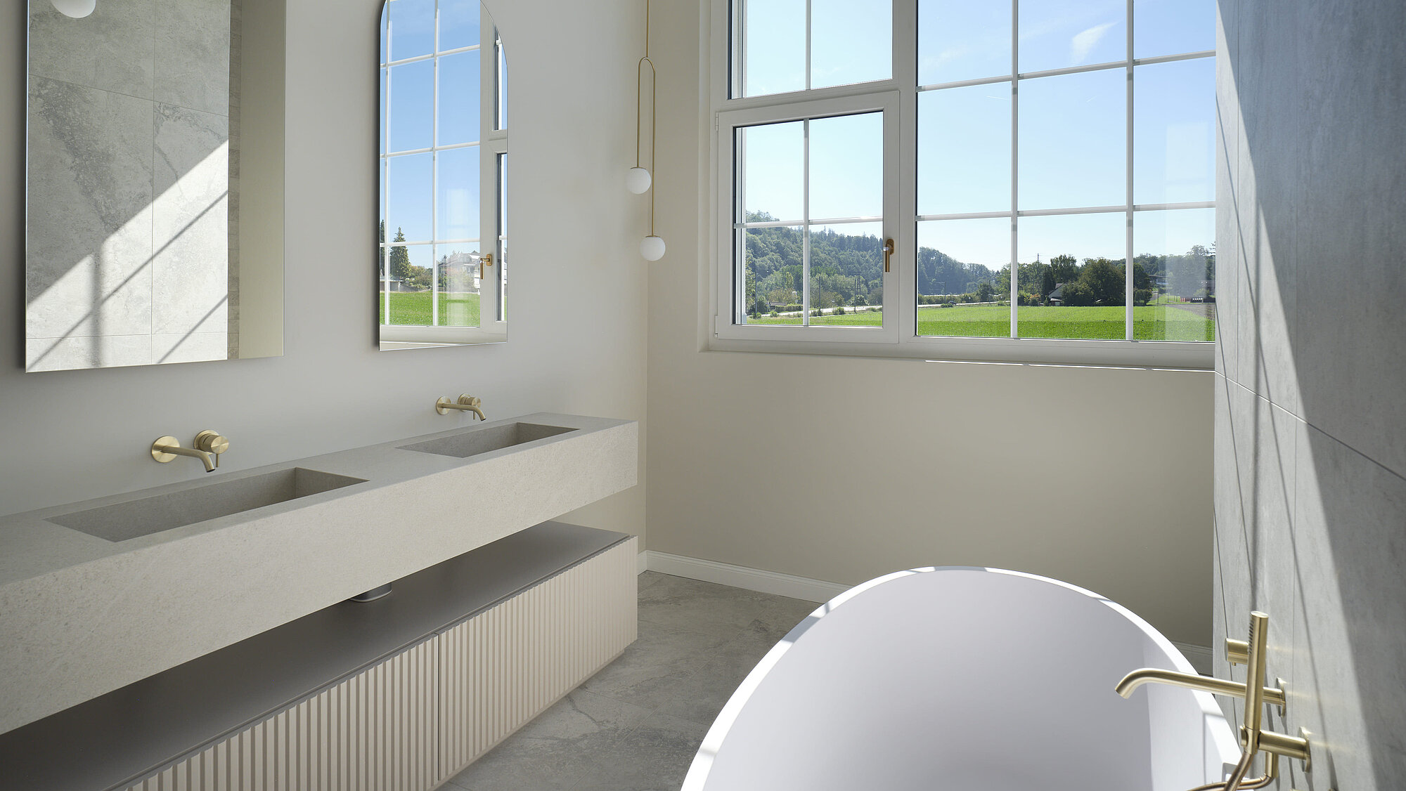 Das Einfamilienhaus MEADOW in der Innenansicht, Badezimmer