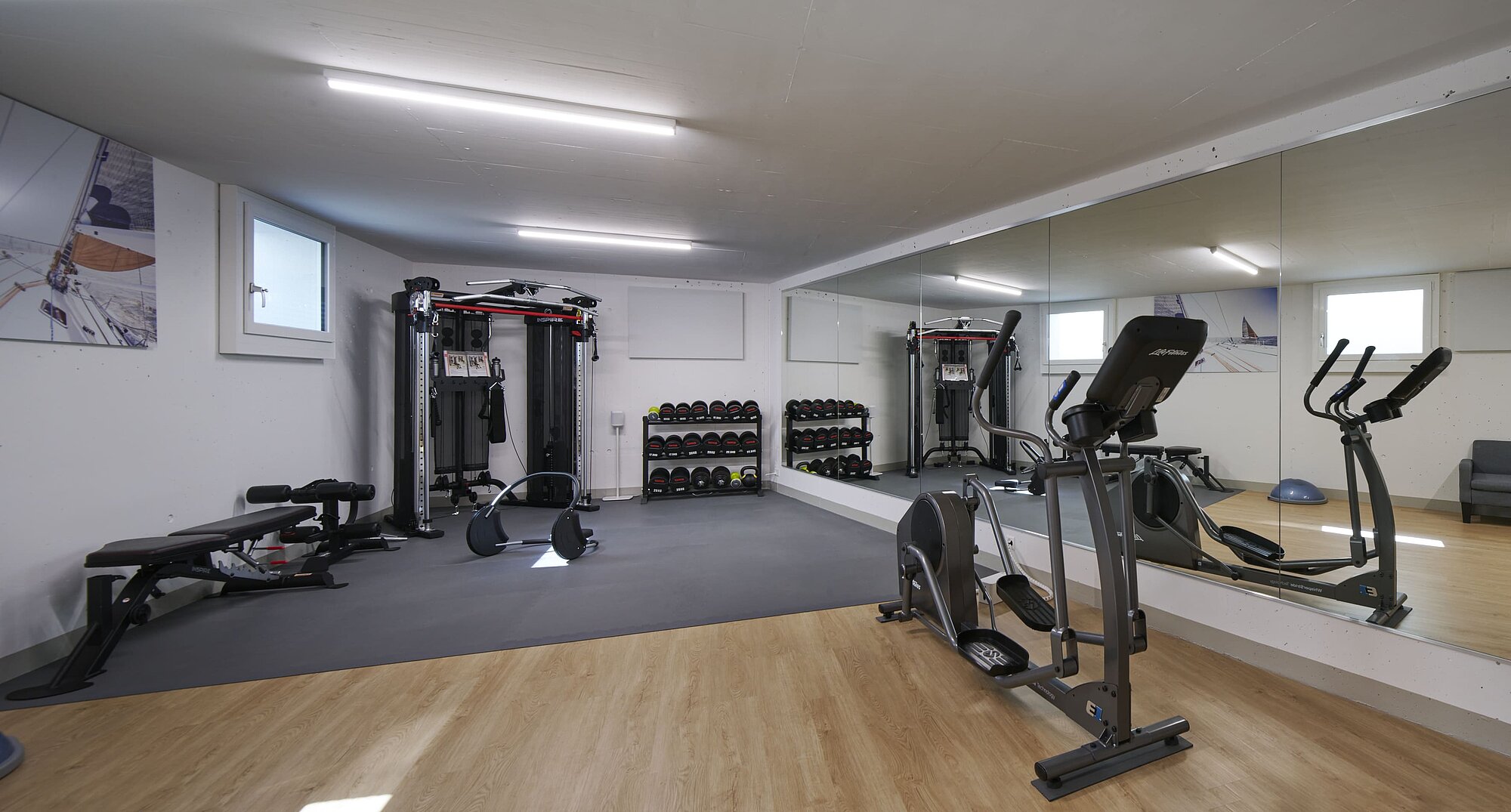 Interior view of the BELLEVUE detached house, fitness room