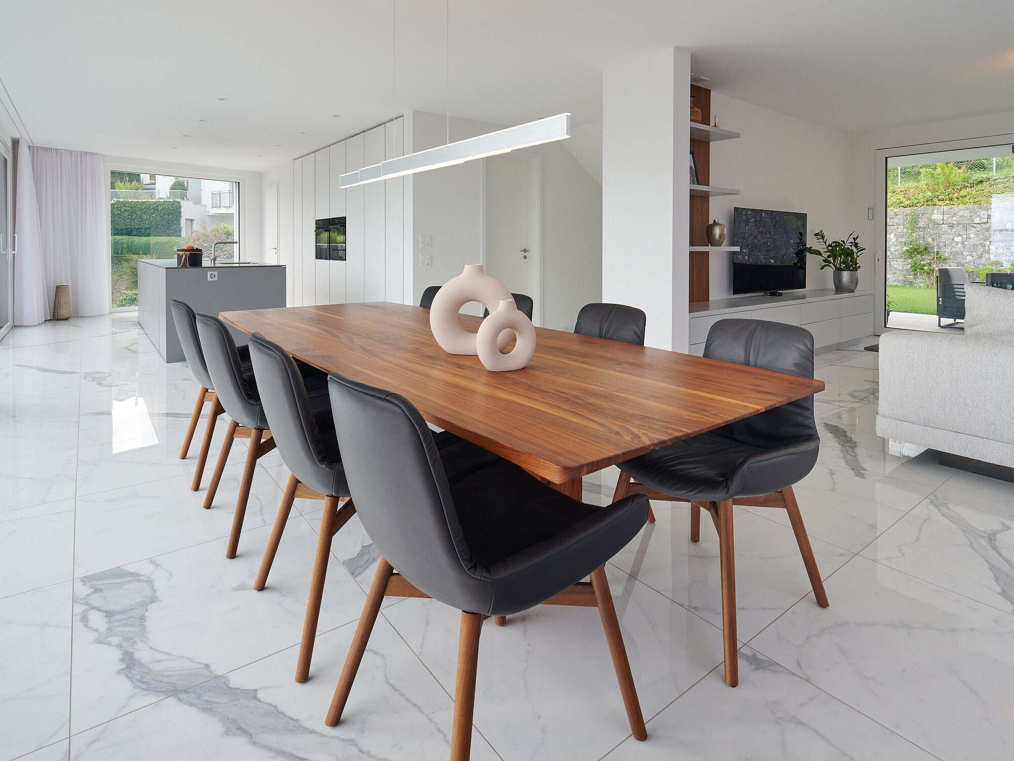 Interior view of the COAST detached house, dining area