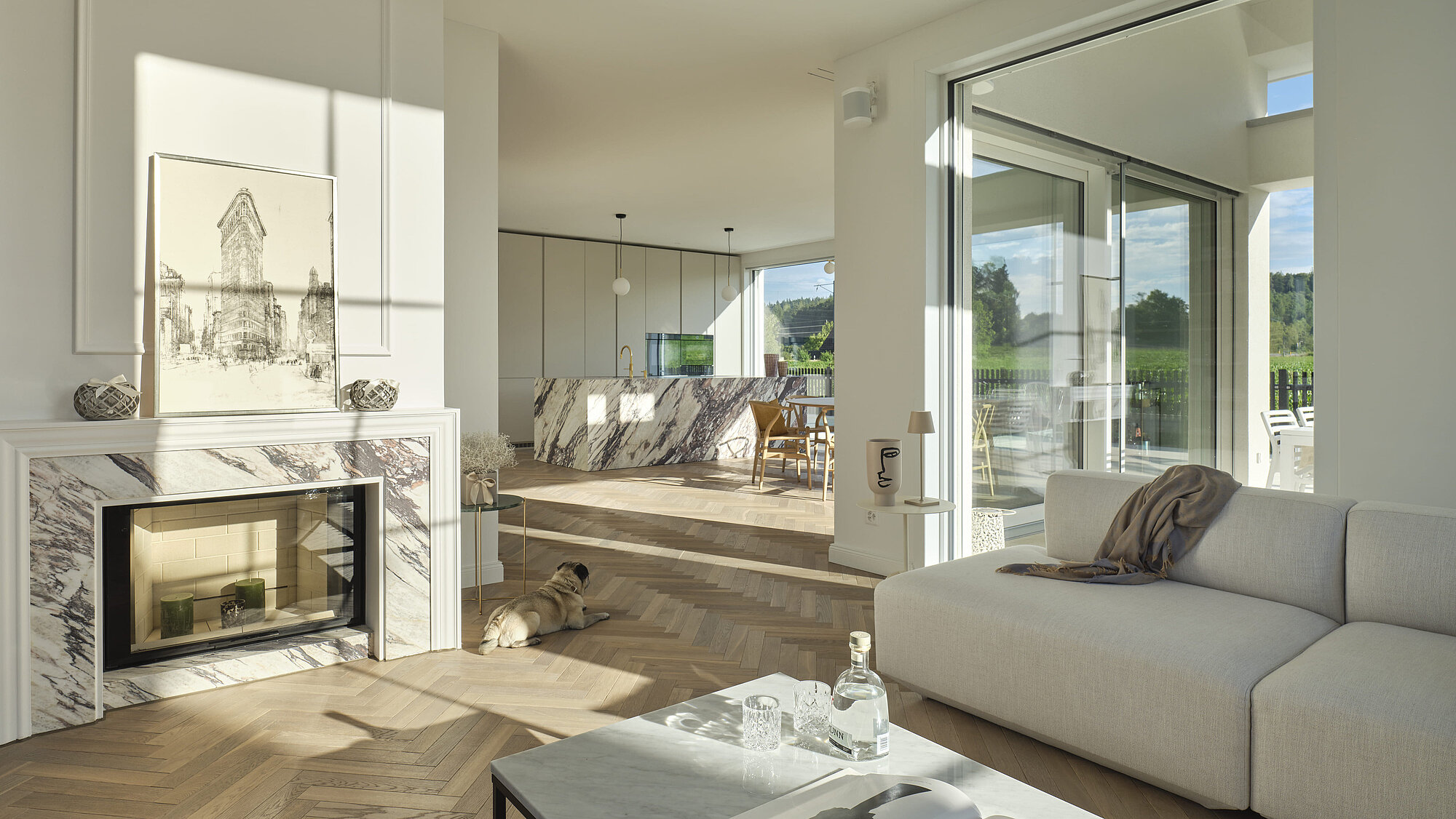 Das Einfamilienhaus MEADOW in der Innenansicht, Wohnbereich