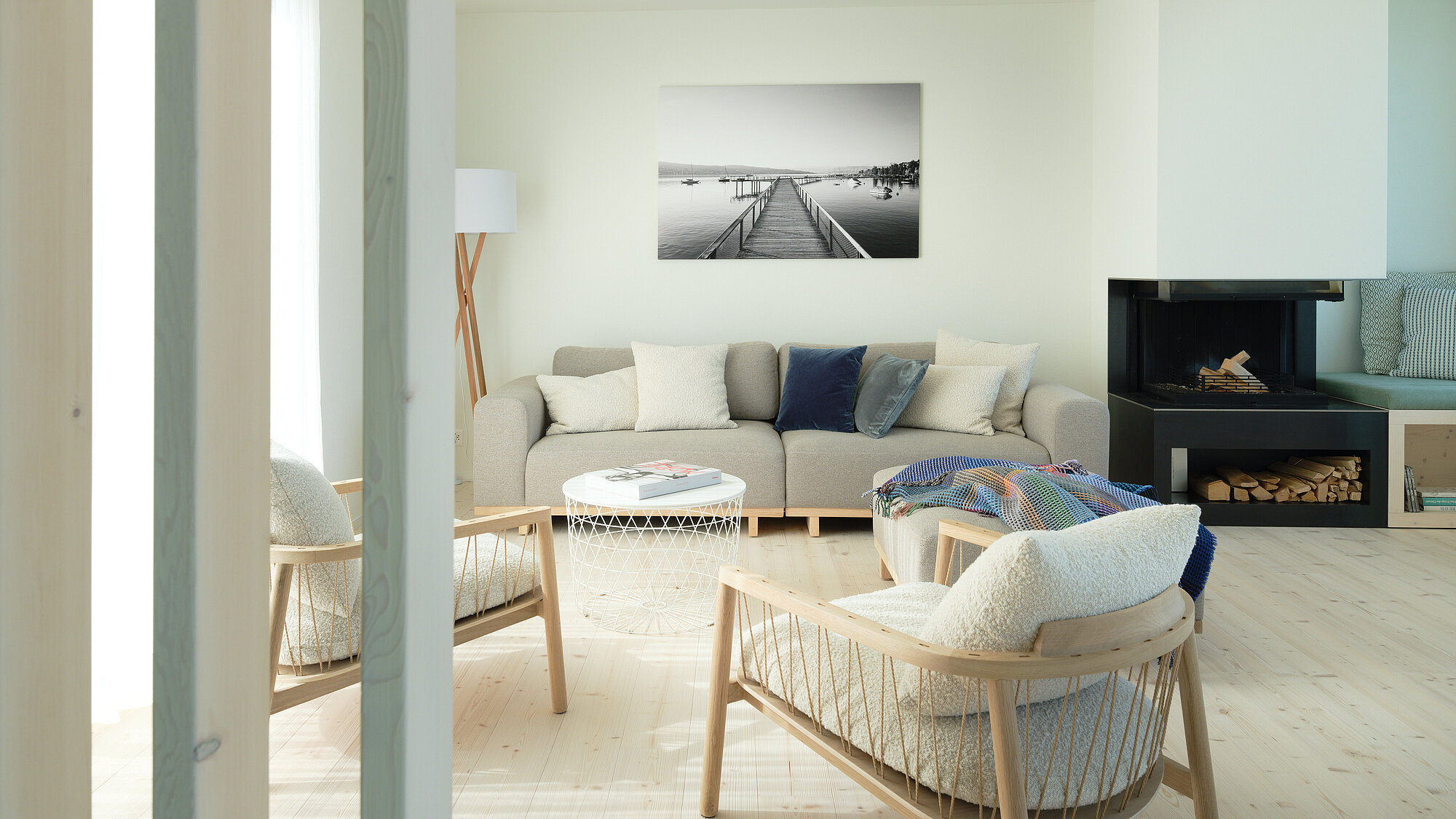 Das Einfamilienhaus ALEA in der Innenansicht, Wohnzimmer