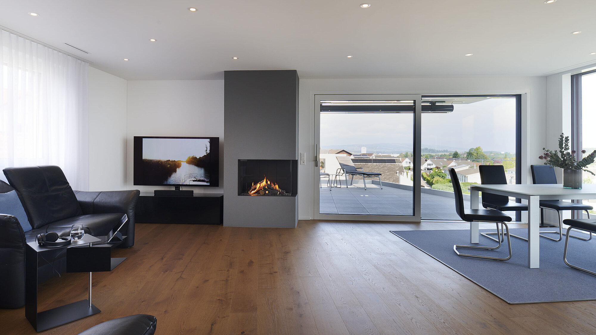 Interior view of the BELLEVUE detached house, living room