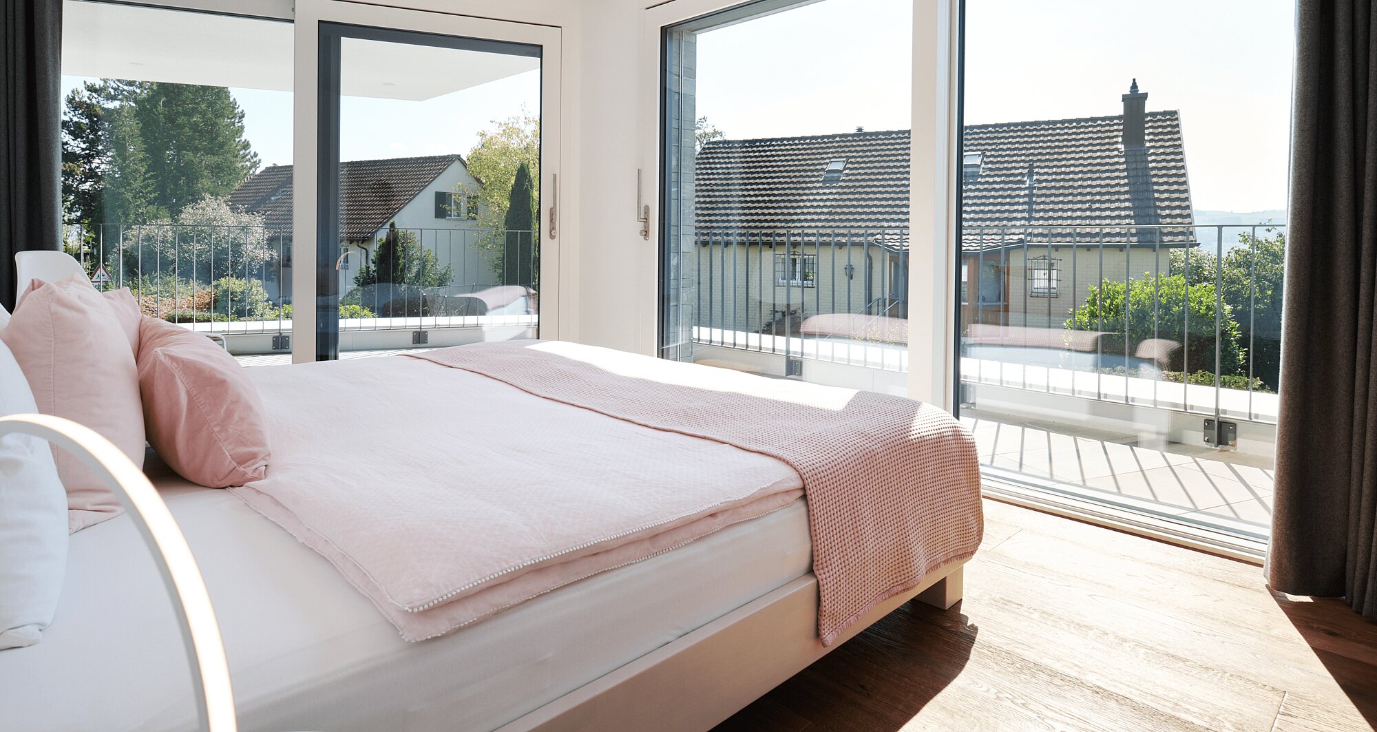 Interior view of the KOENIGSEGG detached house, bedroom