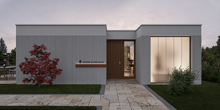 Einfamilienhaus HOUSE KAUFMANN im 3D-Rendering.