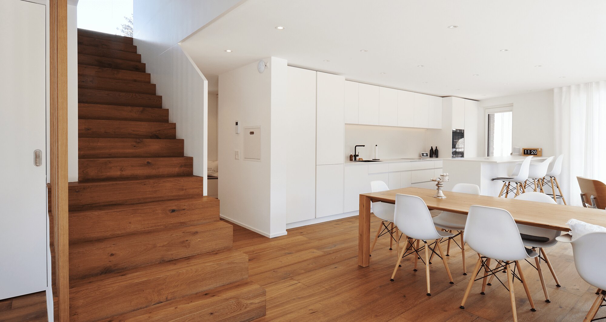 Interior view of the KOENIGSEGG detached house, staircase