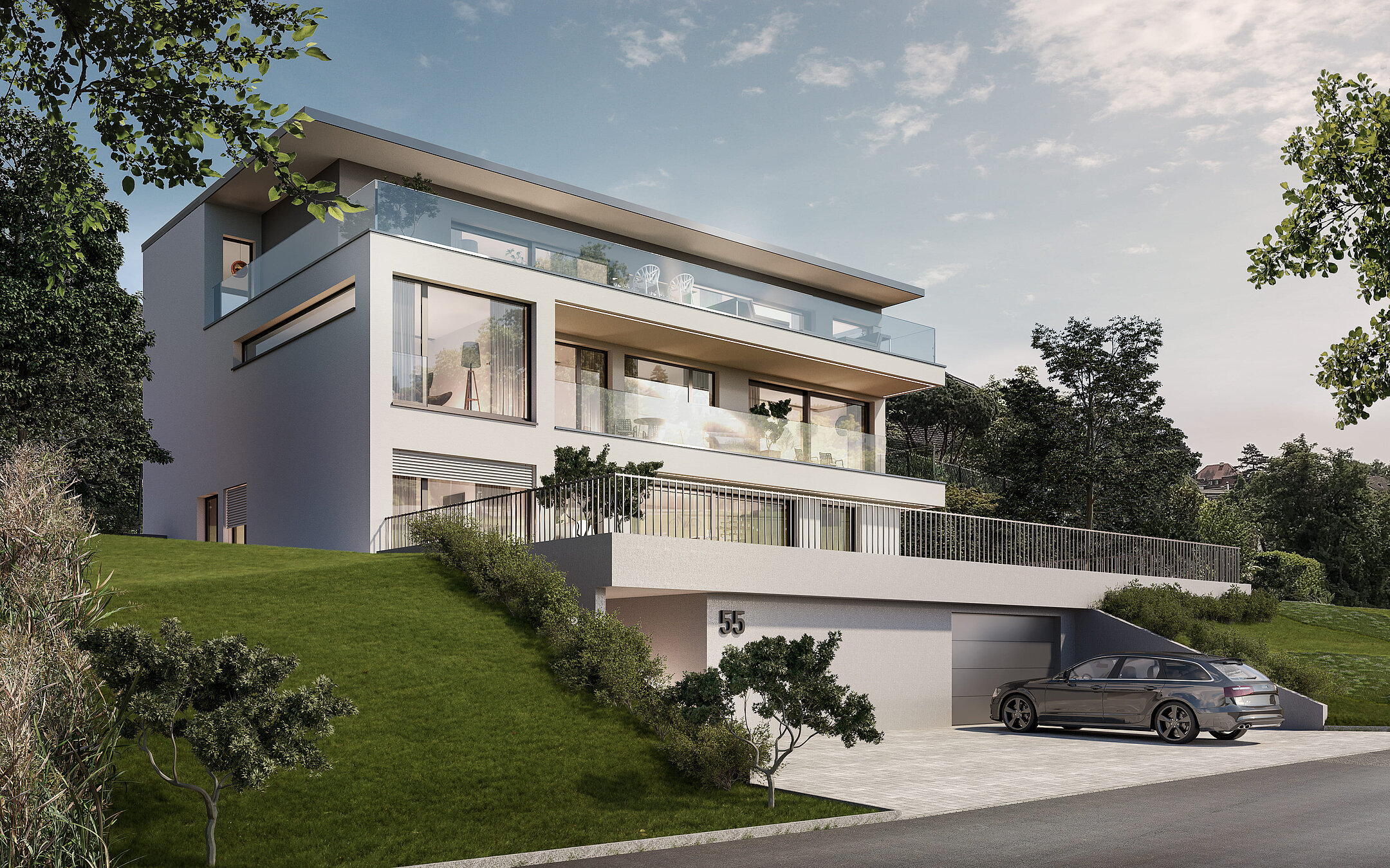 Mehrfamilienhaus WINSTON im 3D-Rendering