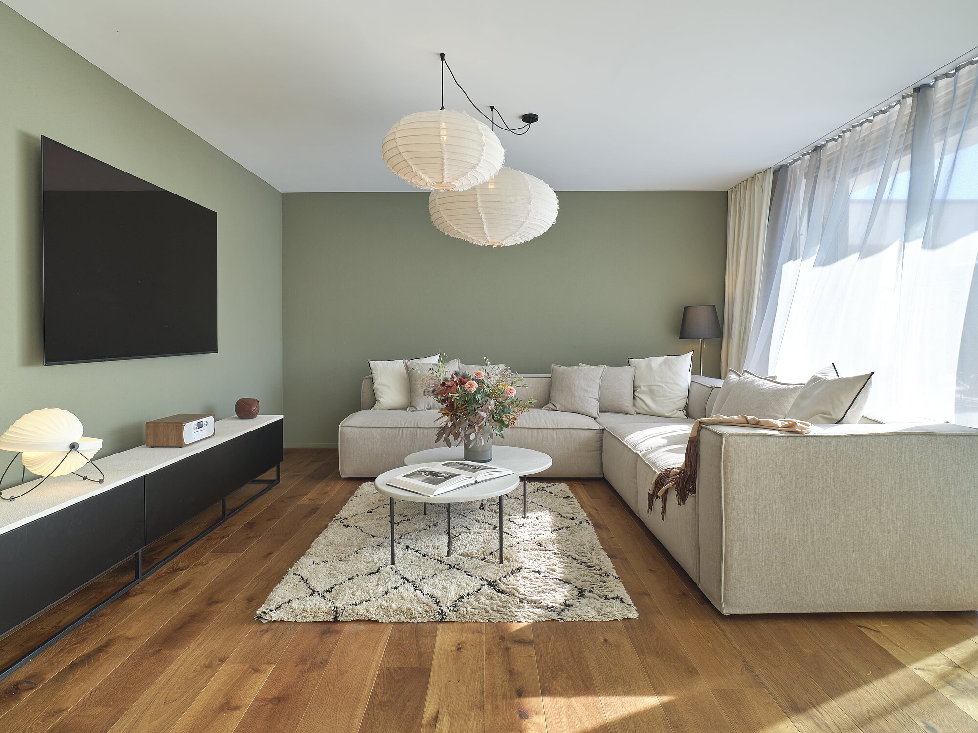 Interior view of the VITIS VINIFERA detached house, living room