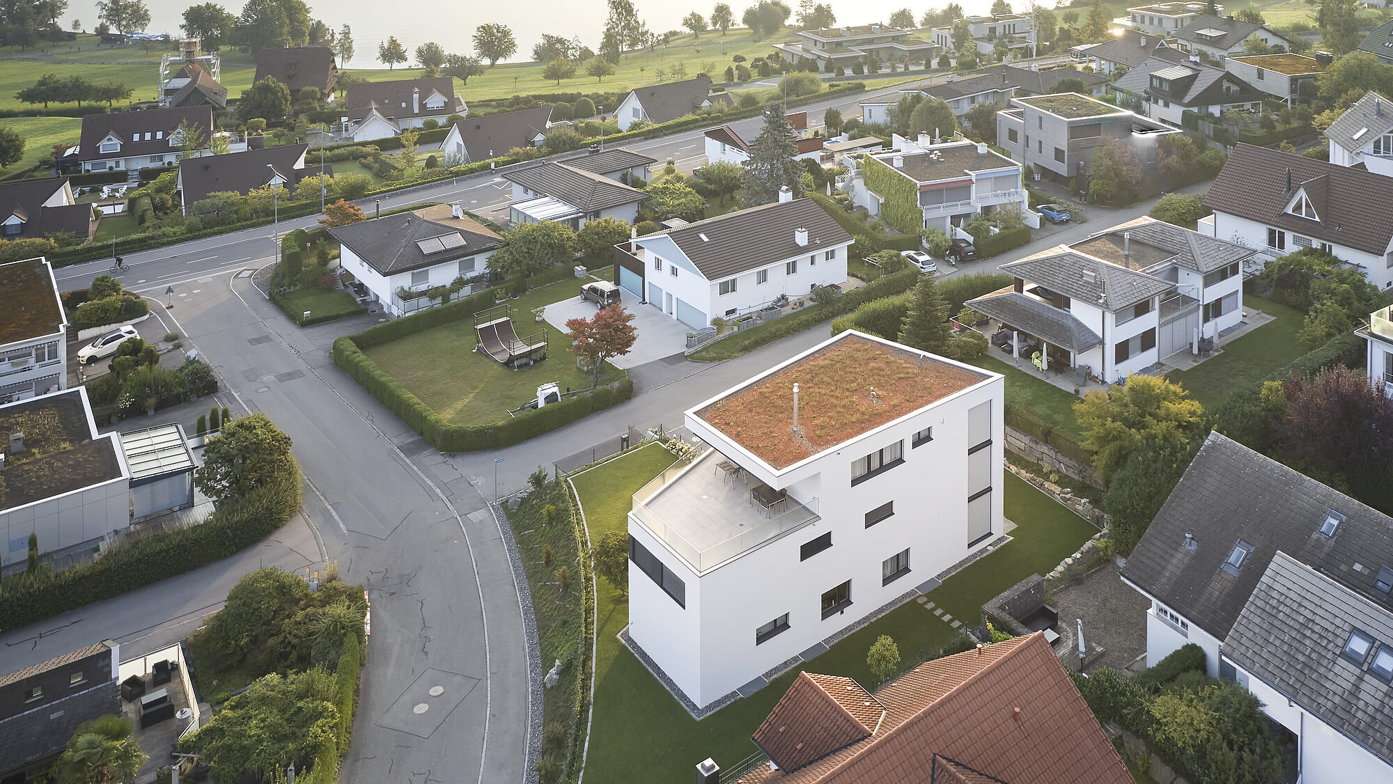 Das Einfamilienhaus BELLEVUE in der Aussenansicht.