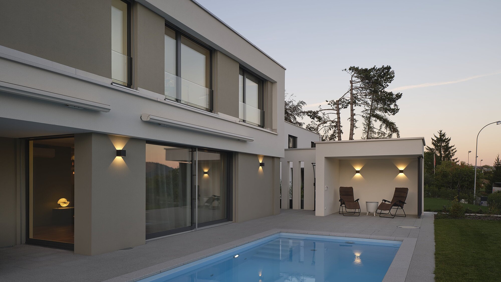 Exterior view of the VITIS VINIFERA detached house, pool