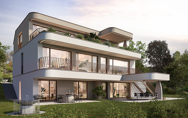 Mehrfamilienhaus LO PAN im 3D-Rendering.