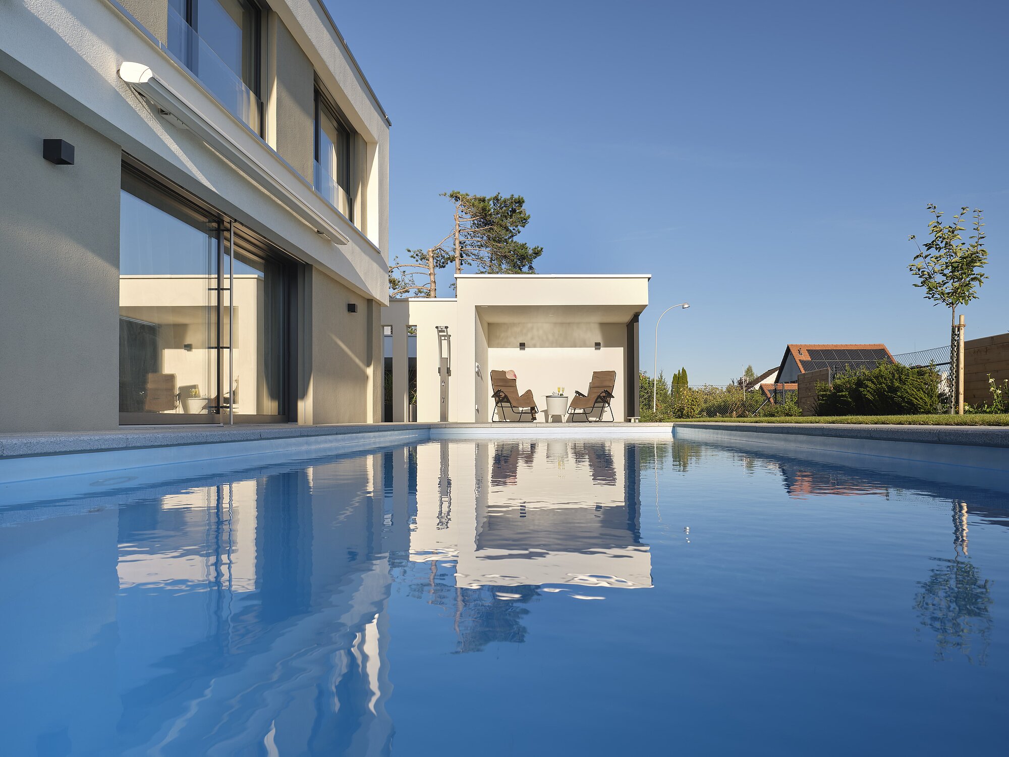 Exterior view of the VITIS VINIFERA detached house, pool