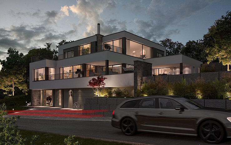 Einfamilienhaus NOAS im 3D-Rendering.