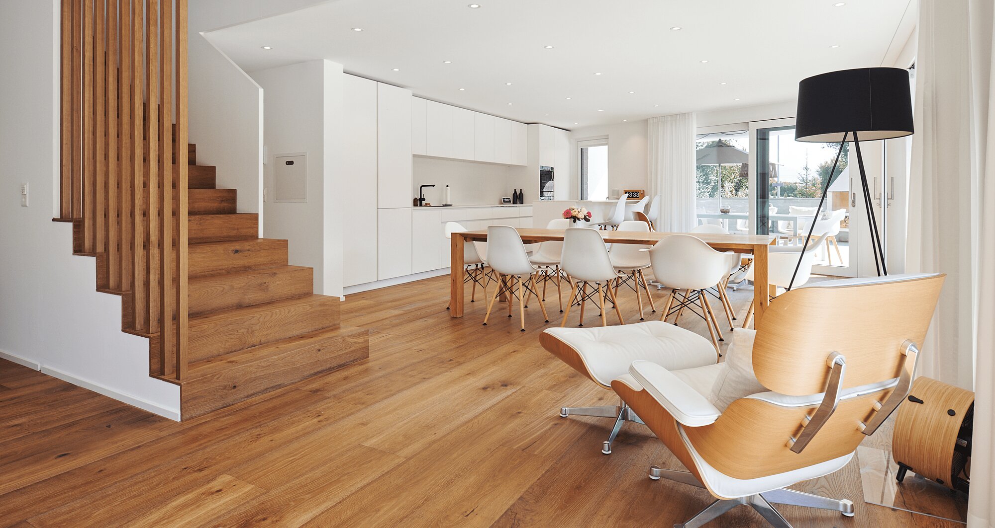 Interior view of the KOENIGSEGG detached house, dining area