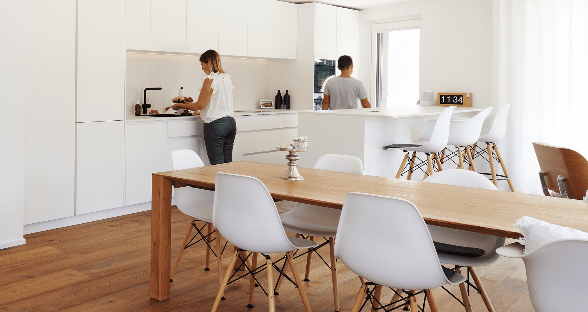 Interior view of the KOENIGSEGG detached house, dining area