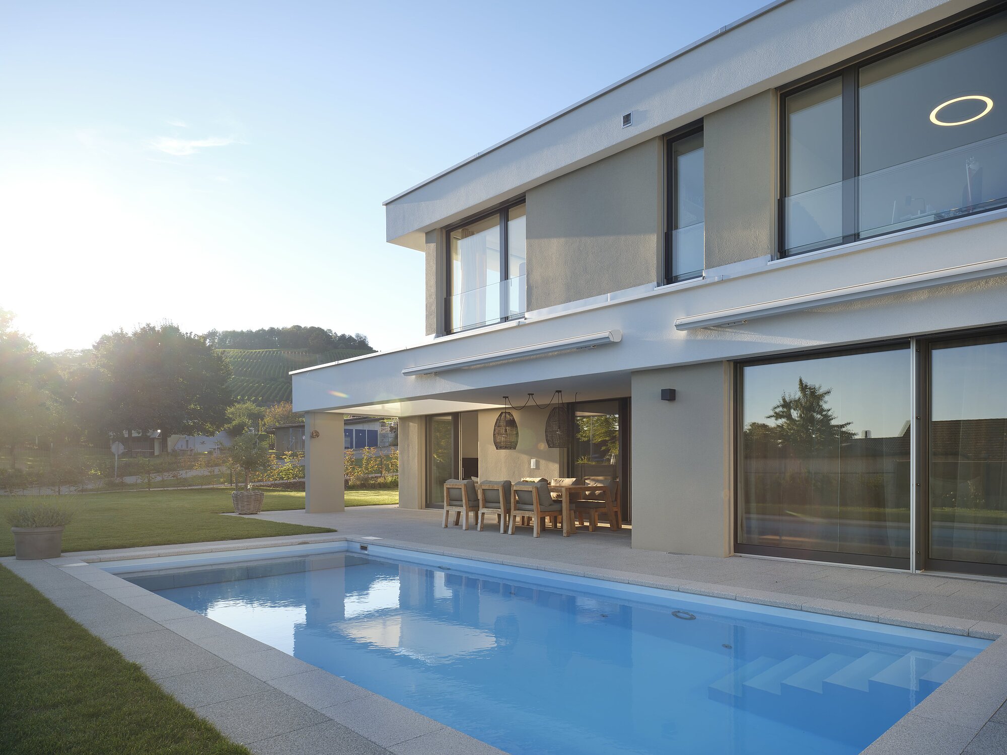 Exterior view of the VITIS VINIFERA detached house, pool