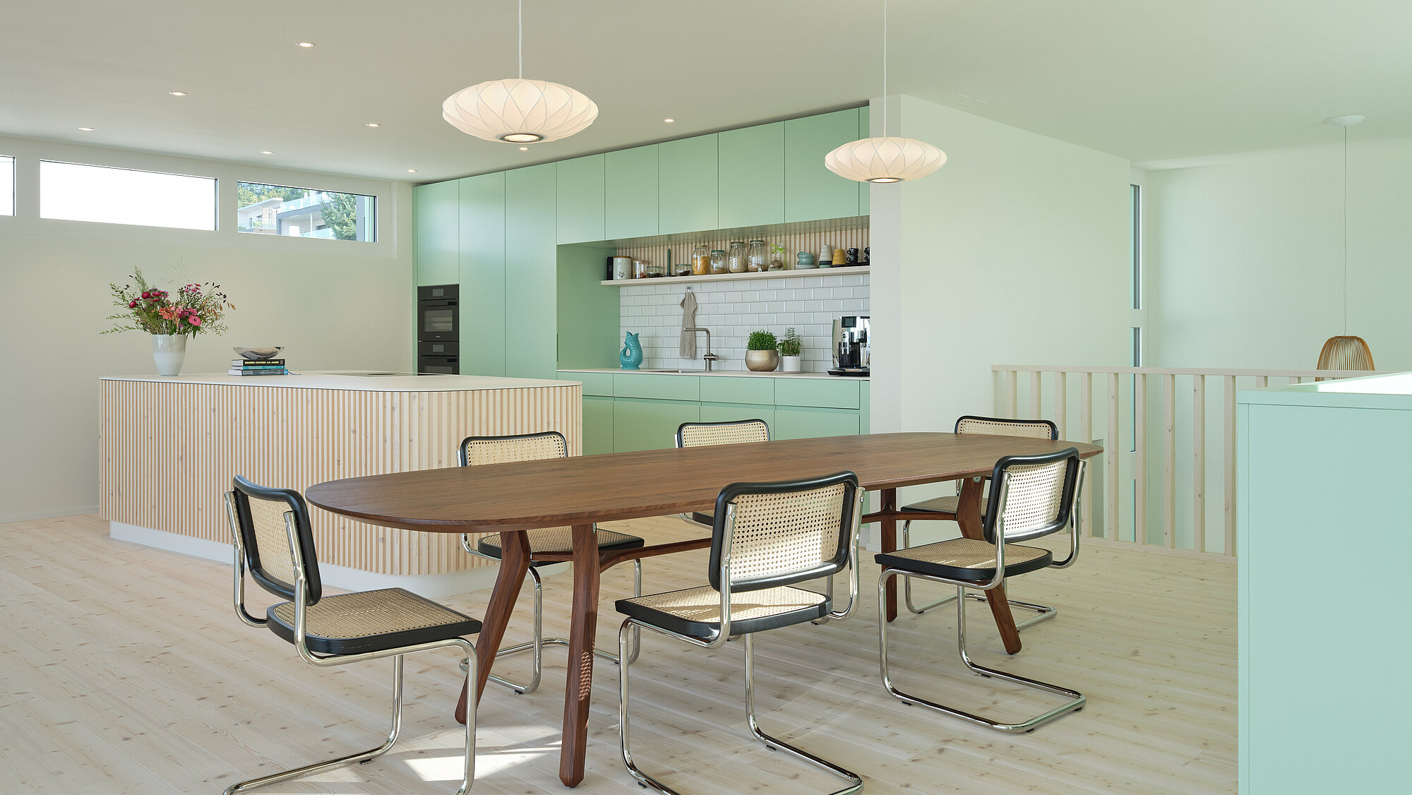 Das Einfamilienhaus ALEA in der Innenansicht, Essbereich