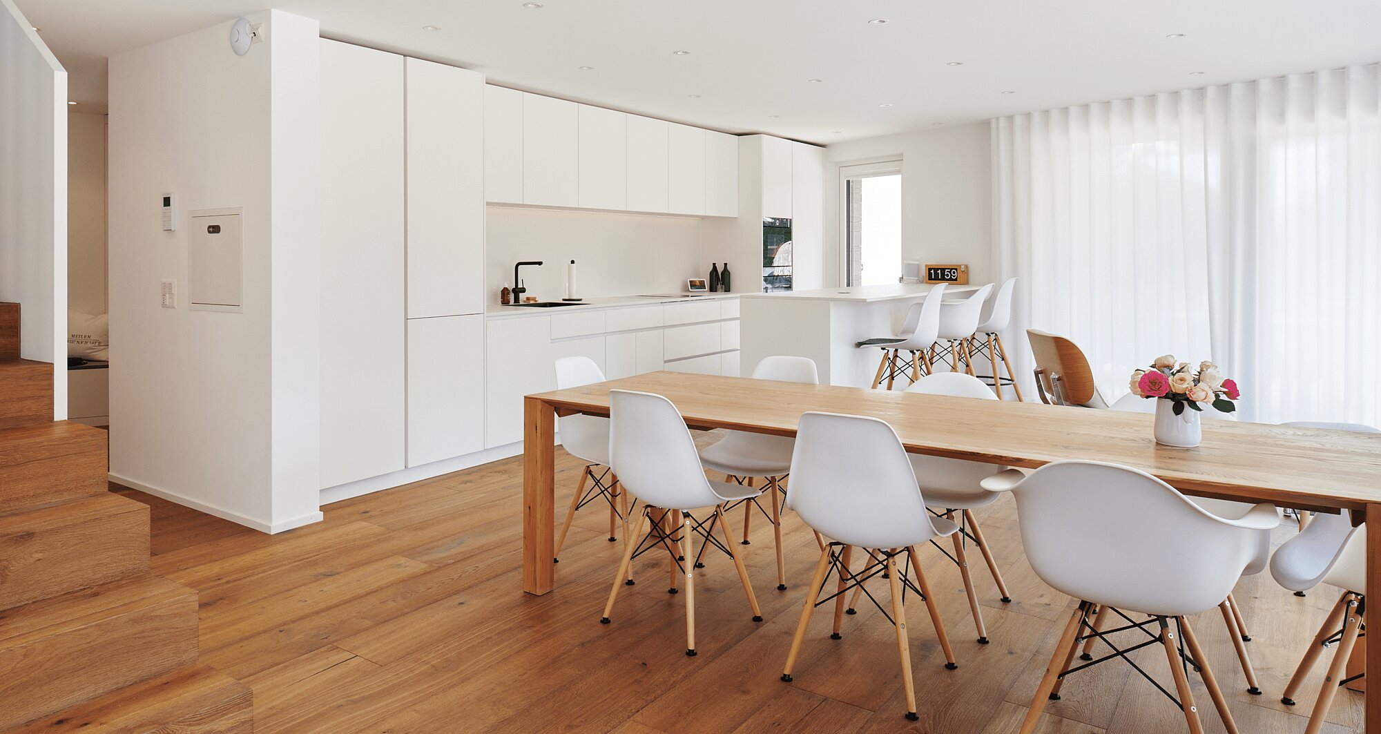 Interior view of the KOENIGSEGG detached house, dining area