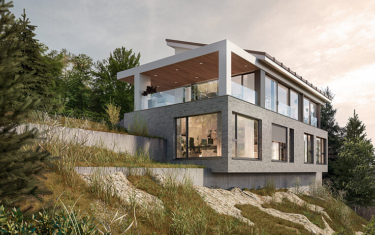 Mehrfamilienhaus RIFUGIO 3D-Rendering.